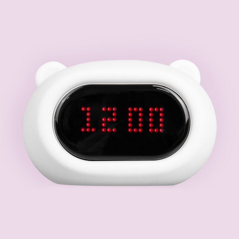 Sveglia per bambini, sveglia del fumetto Little Bear Alarm Clock, orologio  da tavolo per la decorazione della casa dei bambini degli studenti (rosa  con motivo)